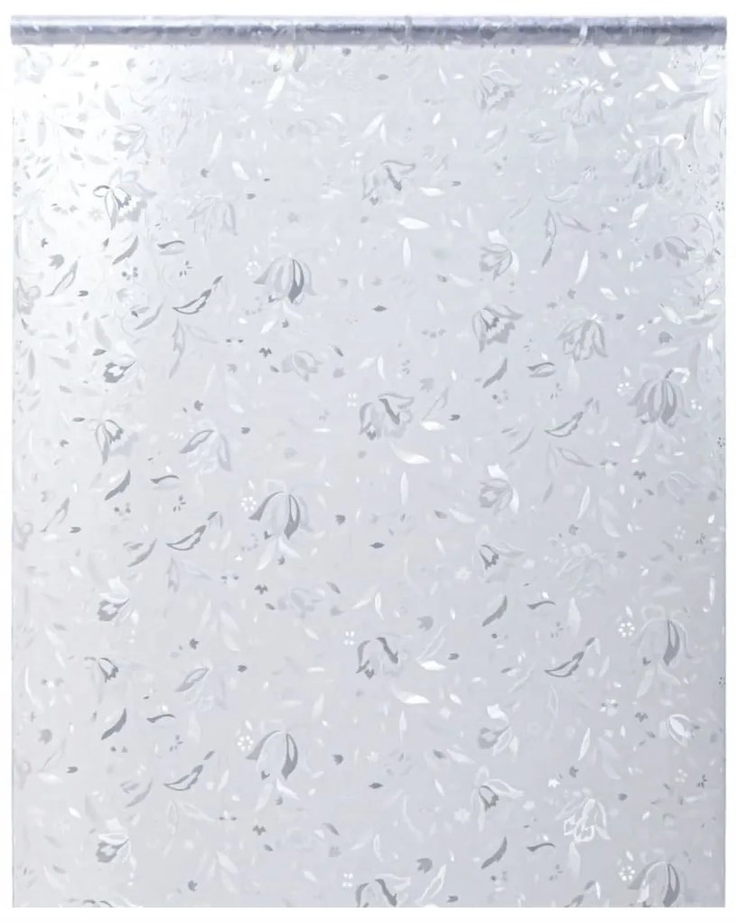 vidaXL Película para janela fosca 60x500 cm PVC padrão de flor