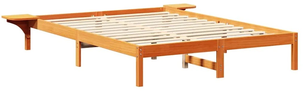 Estrutura de cama com mesas de cabeceira Castanho 140 x 200 cm