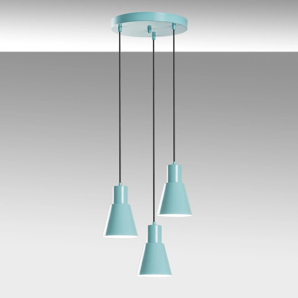 Candeeiro Chandelier Konikkem – Turquesa – Ø40 cm