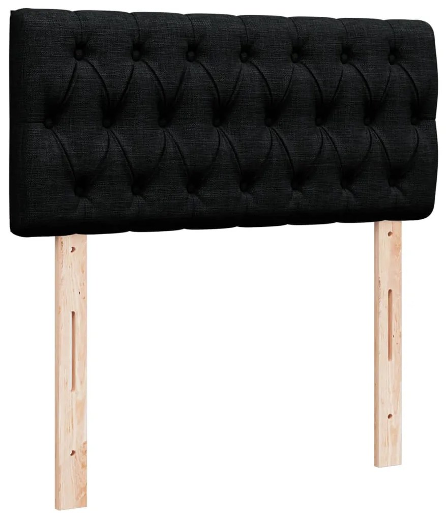 Cama box spring com colchão solteiro tecido preto