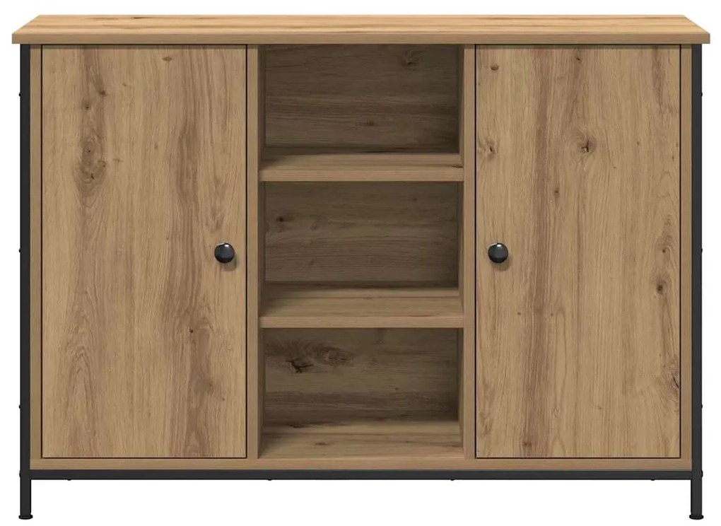 Sideboard vidaXL Artisan Carvalho 100x35x70 cm Madeira Engineered e Aç