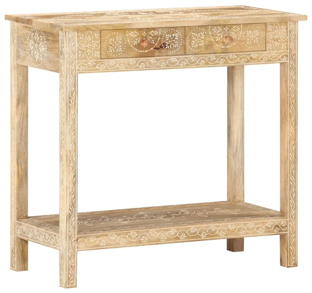 Mesa consola 80x35x74 cm madeira de mangueira maciça