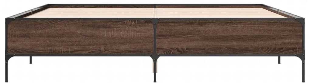 Estrutura de cama 200x200cm derivados madeira/metal