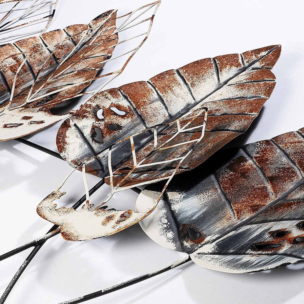 Acessório Decorativo de Parede Casting Leaf – Multicolor – 67 x 112 cm