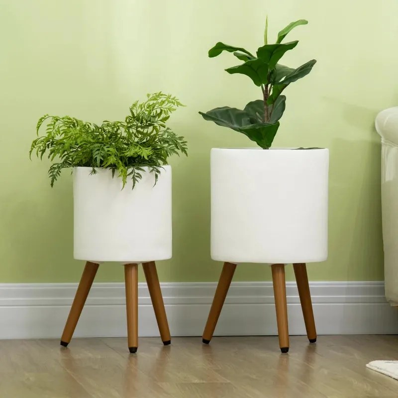 Conjunto de 2 Vasos com Pés Amovíveis