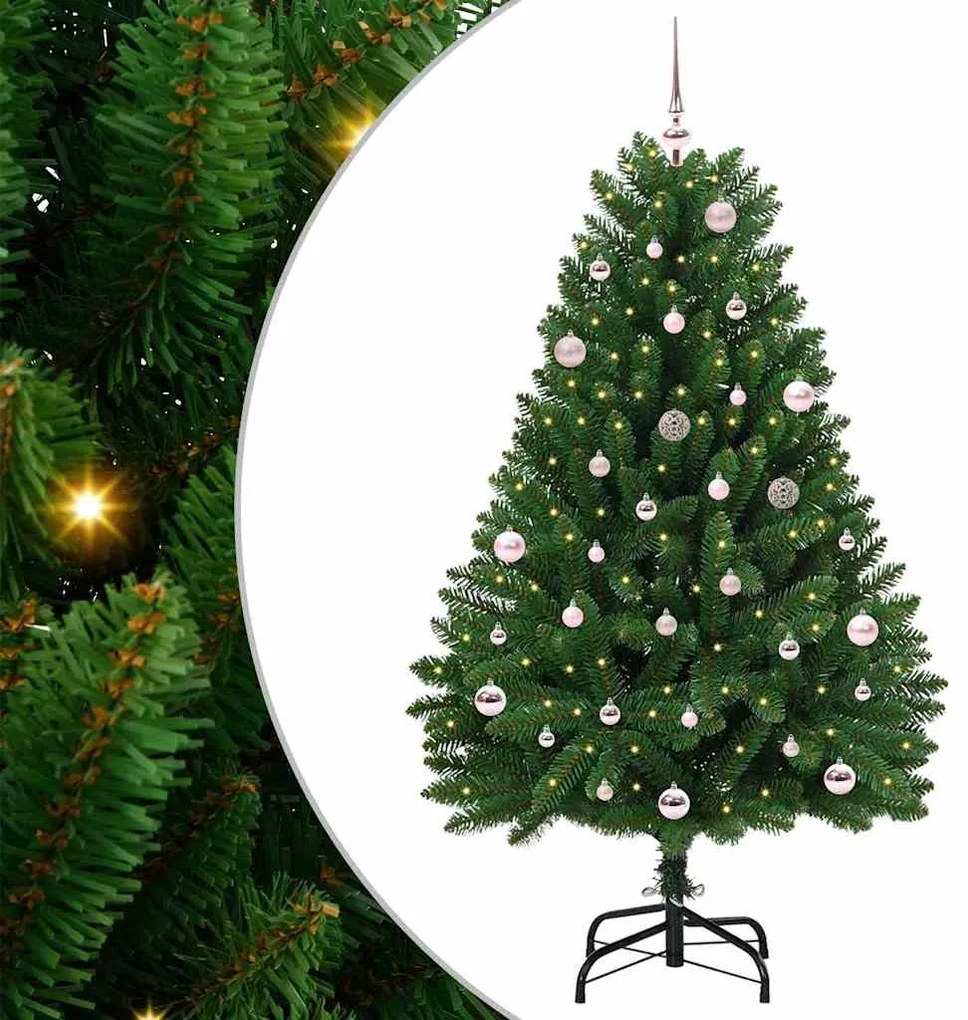 vidaXL Árvore de Natal Artificial Verde 150 cm PVC e Metal