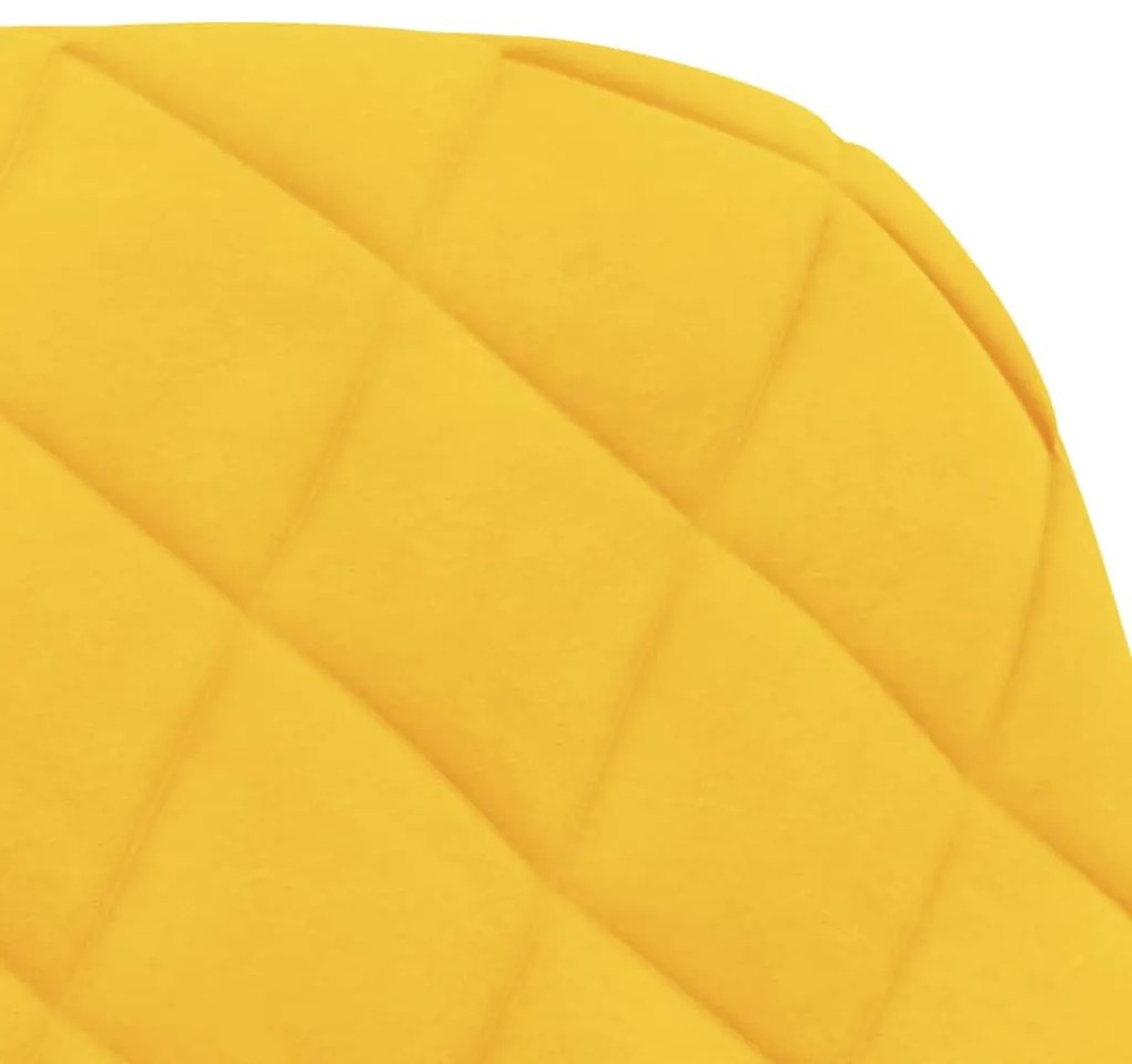 Cadeiras de jantar 2 pcs veludo amarelo