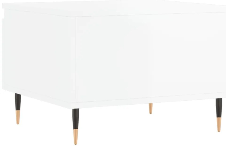 Mesas de centro 2pcs 50x46x35cm deriv. madeira branco brilhante