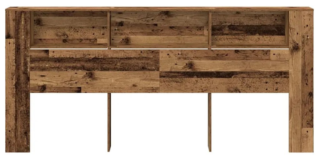 Cabeceira de Armário vidaXL Madeira Velha 220x18,5x104,5 cm