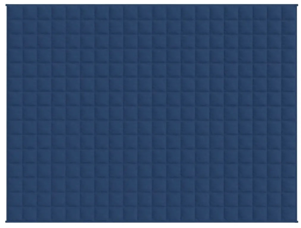 Manta pesada 7 kg 150x200 cm tecido azul