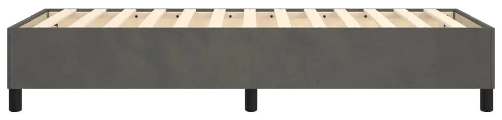 Estrutura de cama sem colchão 90x200 cm veludo cinzento-escuro