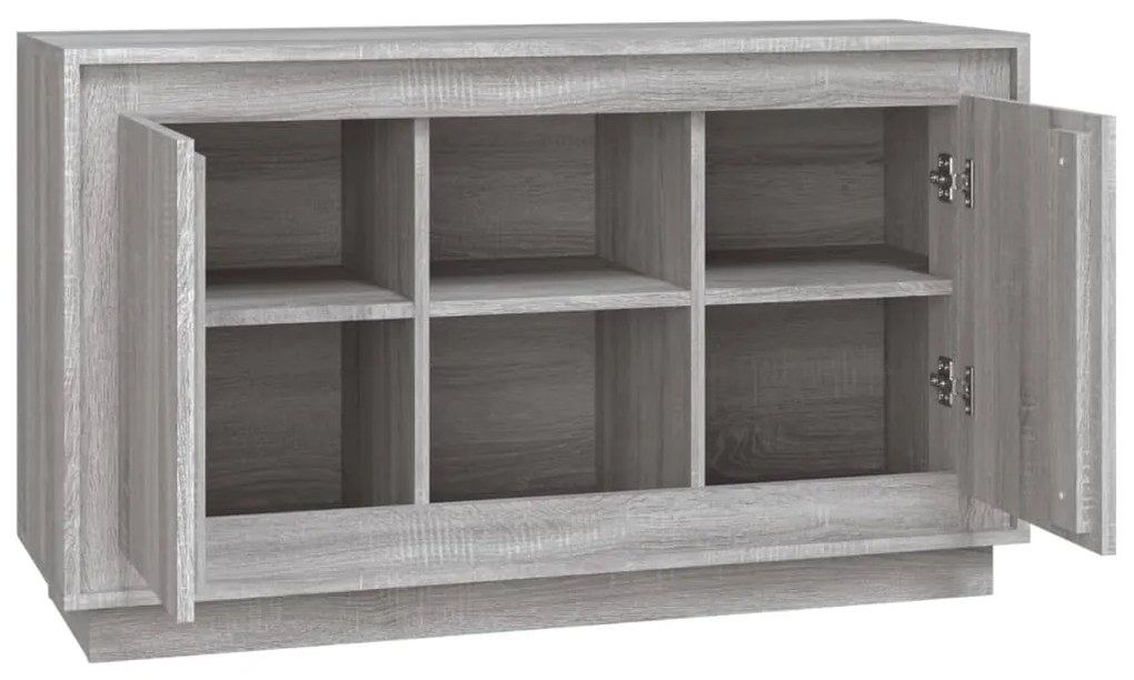 Aparador 102x35x60 cm derivados de madeira cinzento sonoma