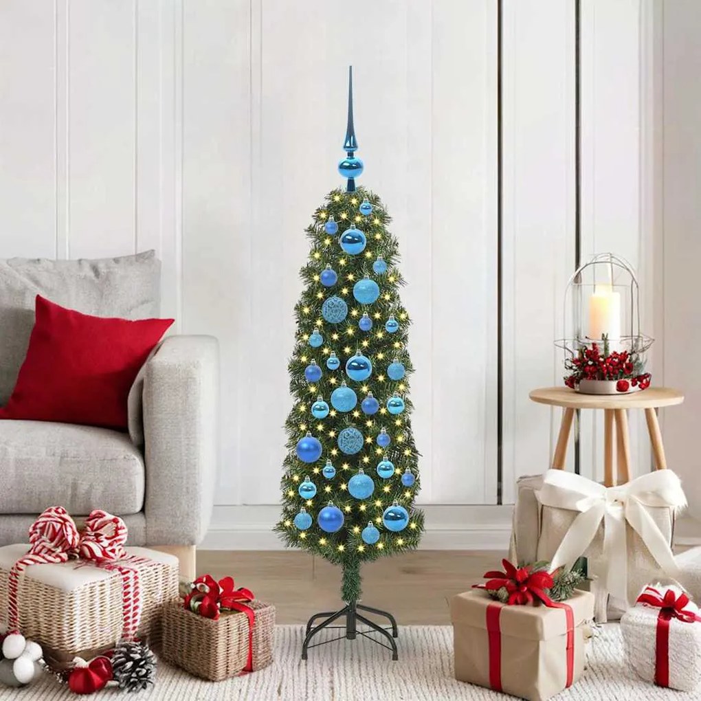 vidaXL Árvore de Natal Artificial Verde 120 cm PVC e Aço e Plástico