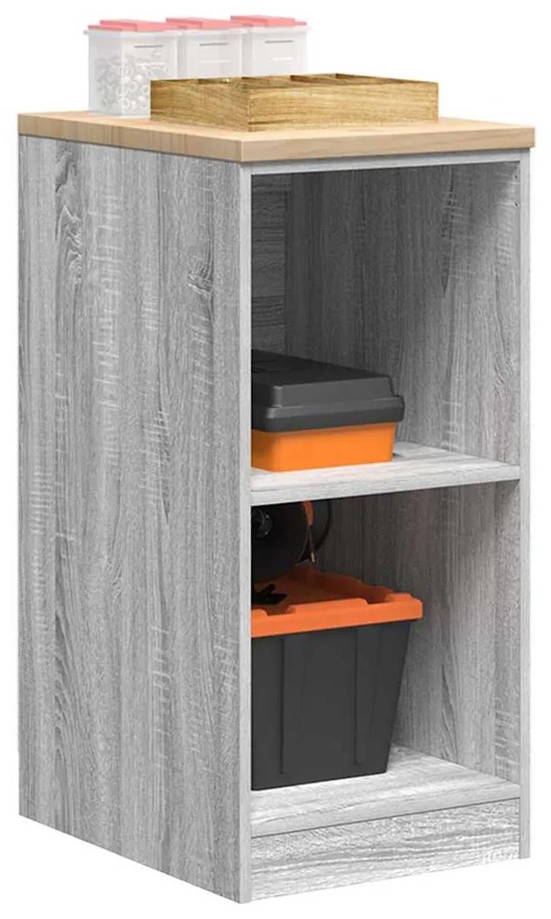 vidaXL Armário de arrumação de garagem cinzento sonoma 40x51x85 cm