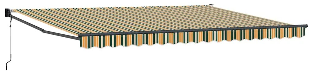 Toldo Retrátil Automático Verde e Amarelo 450x300 cm