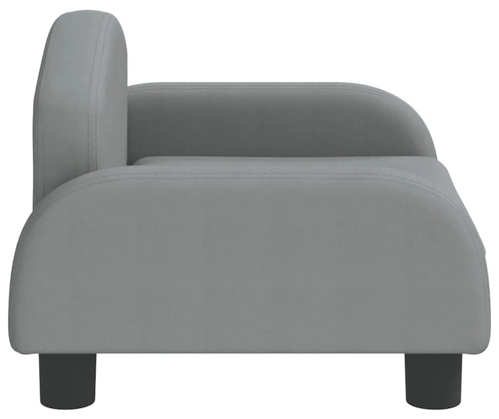 Cama para cães 50x40x30 cm tecido cinzento-claro