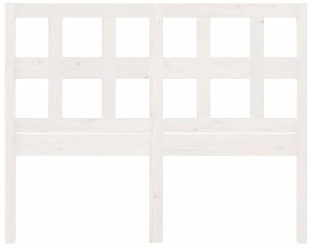 Cabeceira de cama 205,5x4x100 cm madeira de pinho maciça branco
