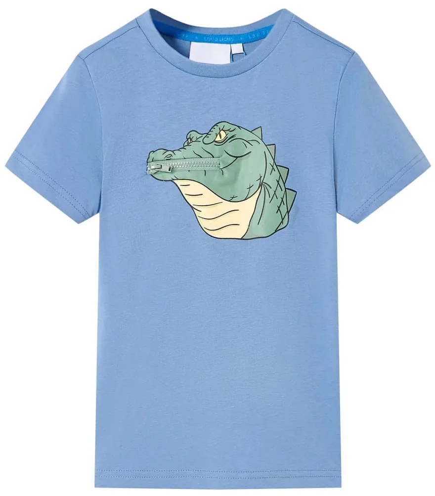 T-shirt de criança azul médio 128