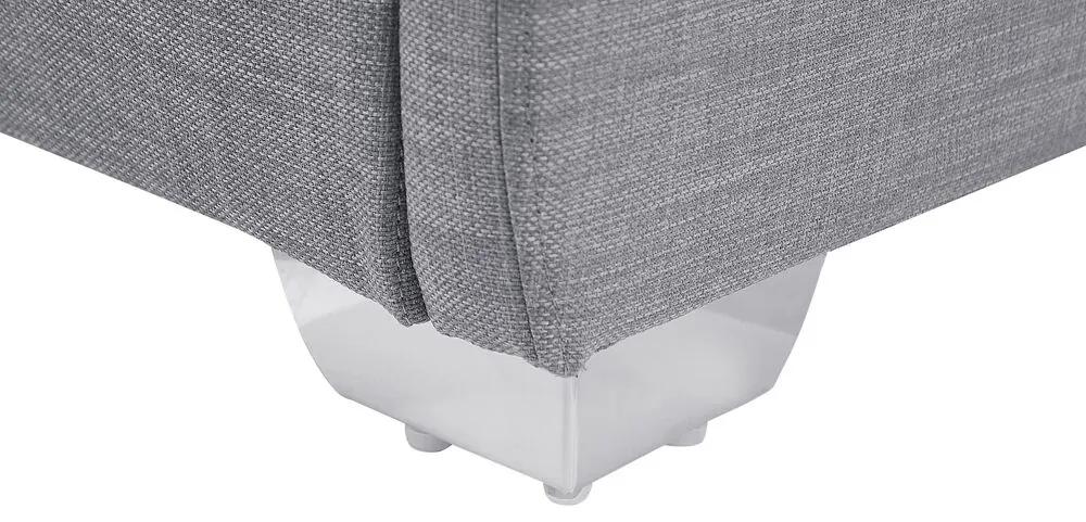 Cama de casal de água em tecido cinzento 160 x 200 cm PARIS Beliani
