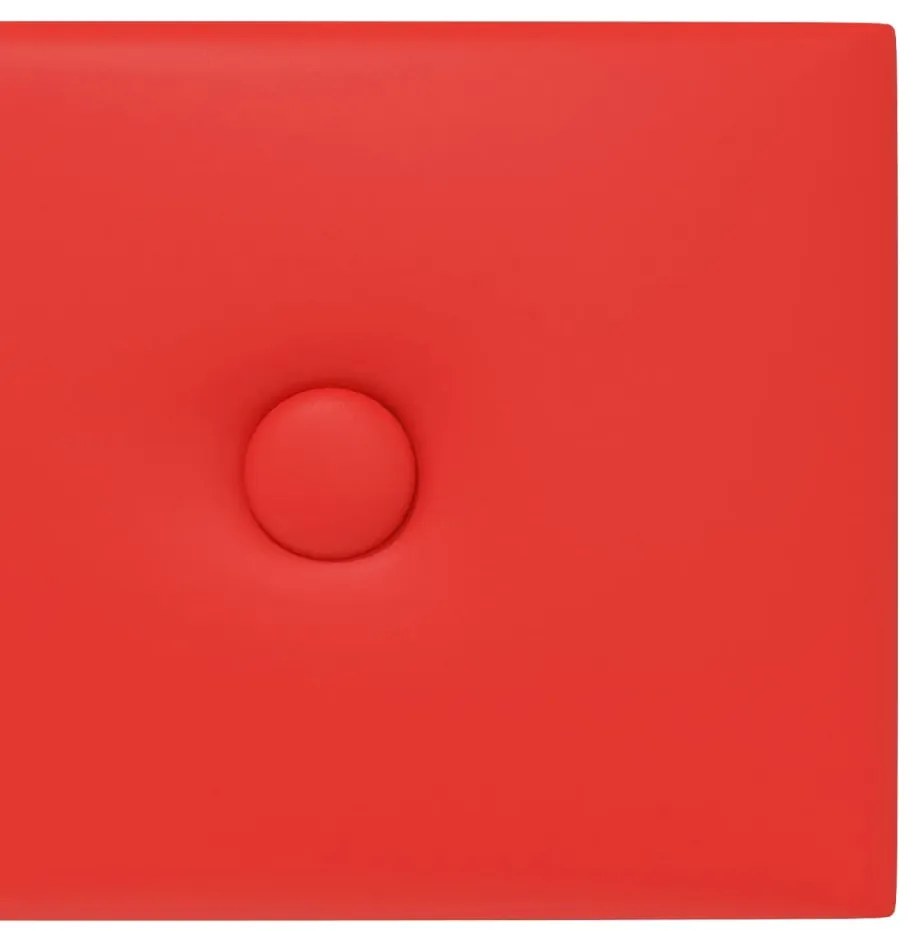 Painel parede 12pcs 60x15 cm couro artificial 1,08 m² vermelho