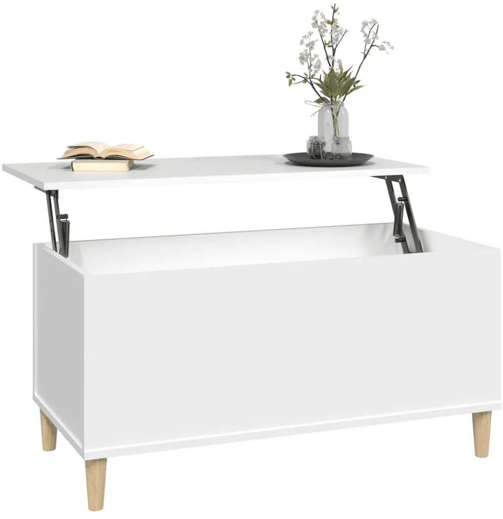 Mesa de centro 90x44,5x45 cm derivados de madeira branco