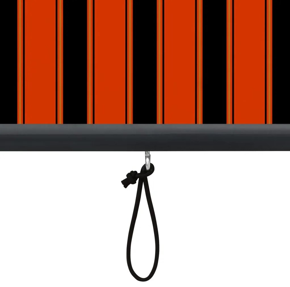 Estore de rolo para exterior 100x250 cm laranja e castanho