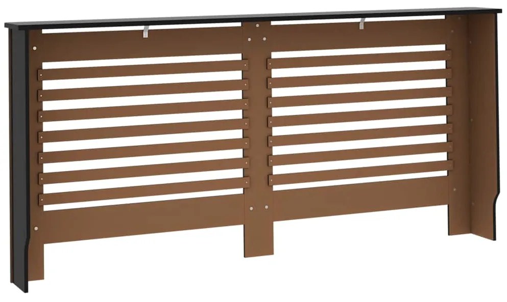Cobertura de radiador 172x19x81,5 cm MDF preto