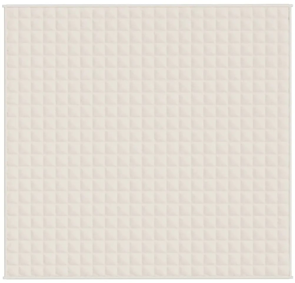 Manta pesada 15 kg 220x235 cm tecido creme-claro