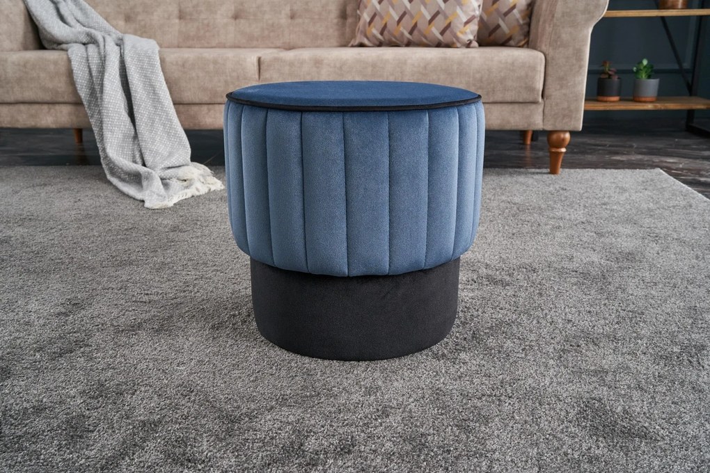 Pouffe Rose – Azul – 40x40x40 cm
