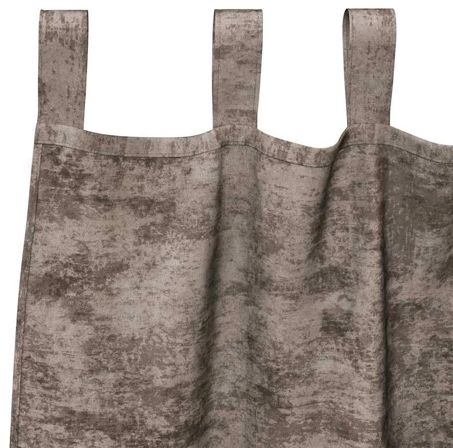 Cortinas de Veludo 2 peças com Ilhós Cappuccino 245x140 cm