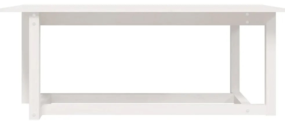 Mesa de centro 110x55x45 cm madeira de pinho maciça branco
