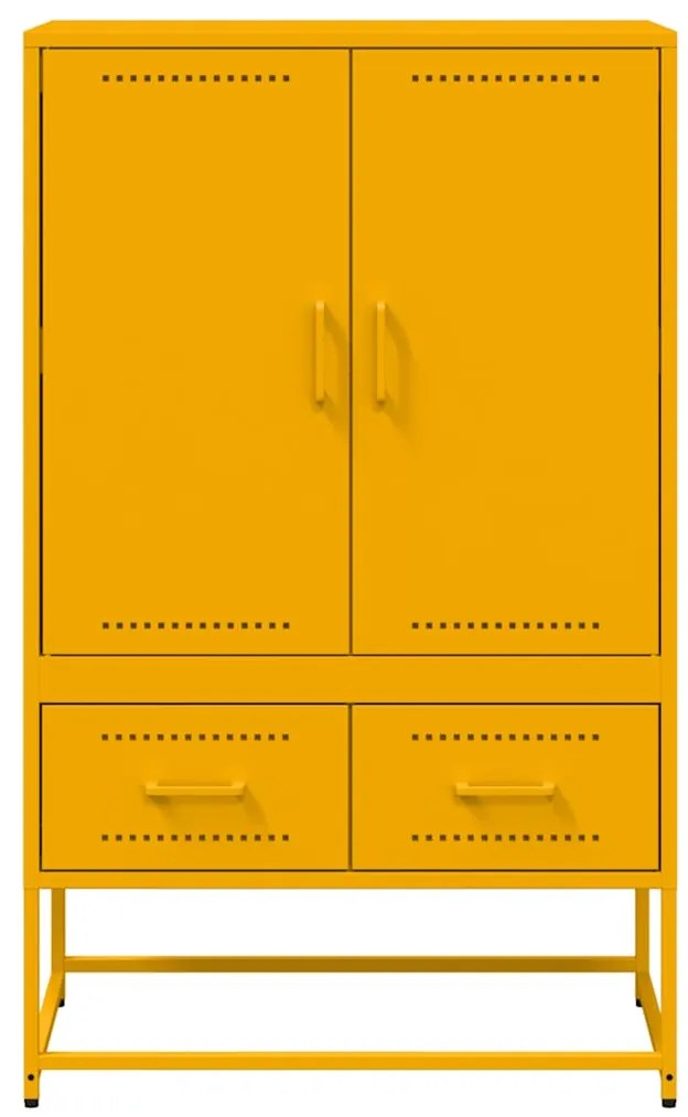 Móvel alto 68x39x111,5 cm aço amarelo mostarda