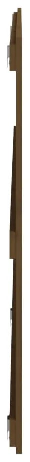 Cabeceira de parede 204x3x90 cm pinho maciço castanho-mel