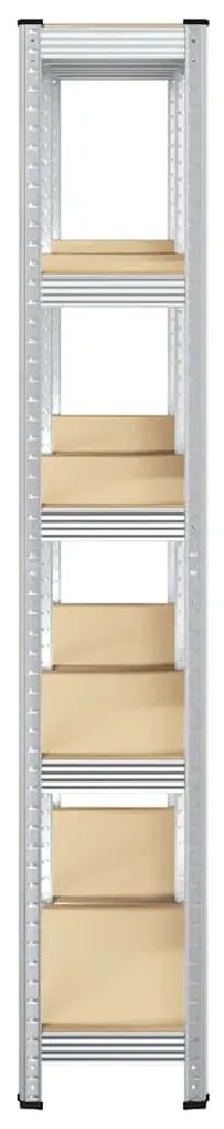 Prateleiras de armazenamento de 5 camadas 2 pcs aço prateado