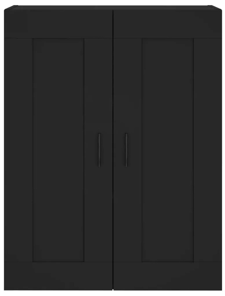 Armário alto 69,5x34x180 cm derivados de madeira preto