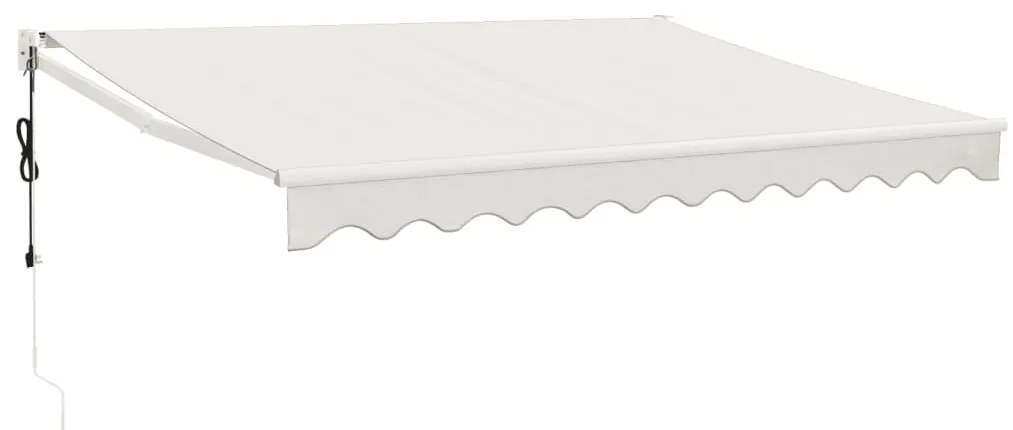 Toldo retrátil 3,5x2,5 m tecido e alumínio cor creme