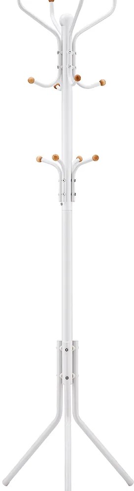 Cabide de metal SONGMICS, cabideiro para roupas, cabide para chapéus e bolsas, cabide para hall de entrada com 182 cm de altura, RCR19W, branco cremoso/marfim