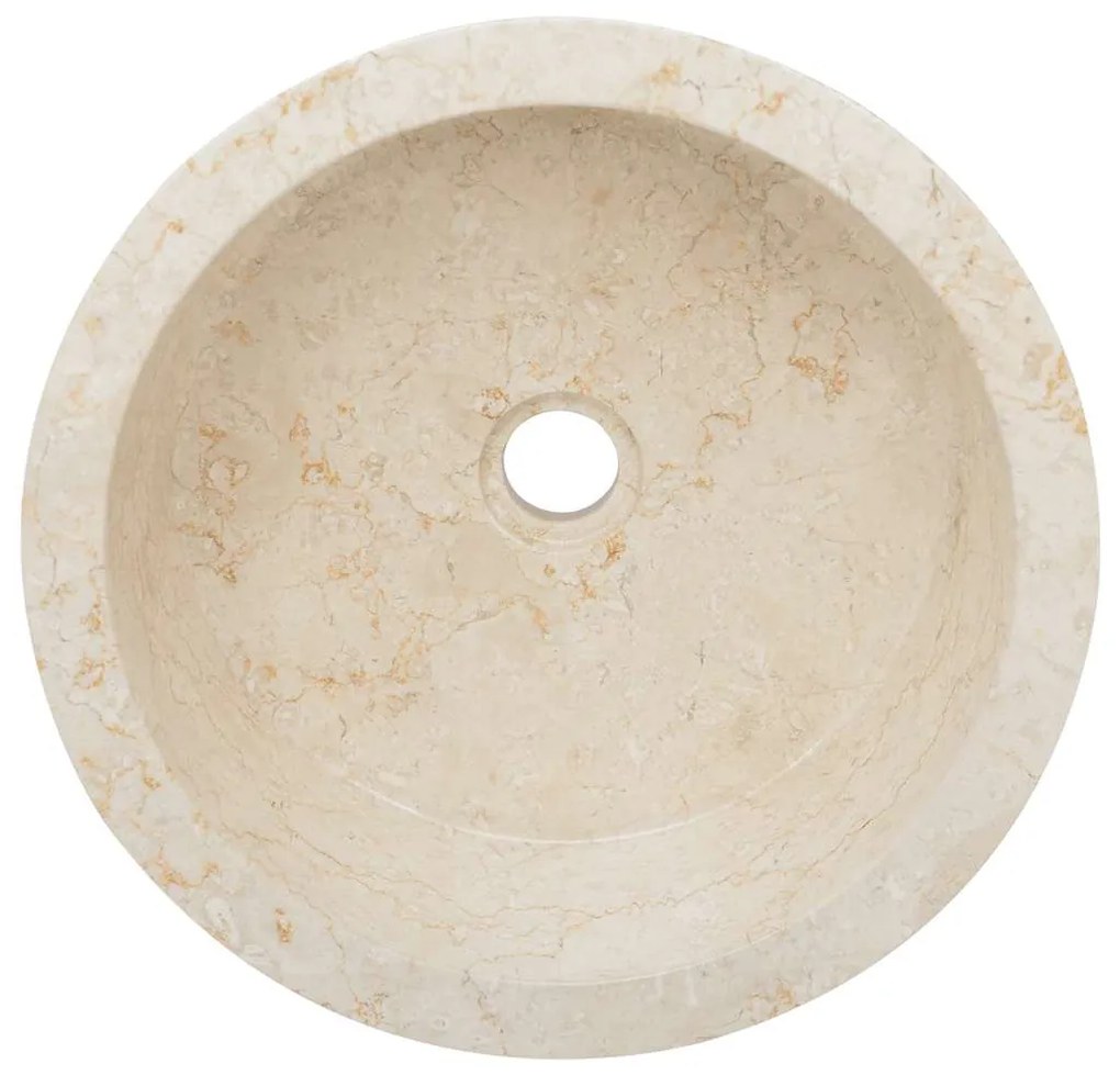 Lavatório Ø40x15 mármore cor creme