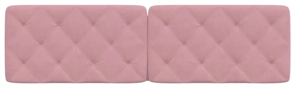 Almofadão de cabeceira 180 cm veludo rosa