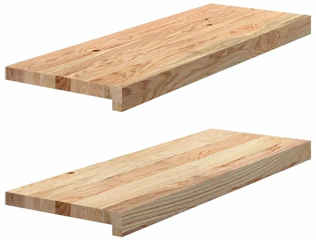 vidaXL Soleiras da janela 2 pcs 70x25x2 cm carvalho maciço não tratado