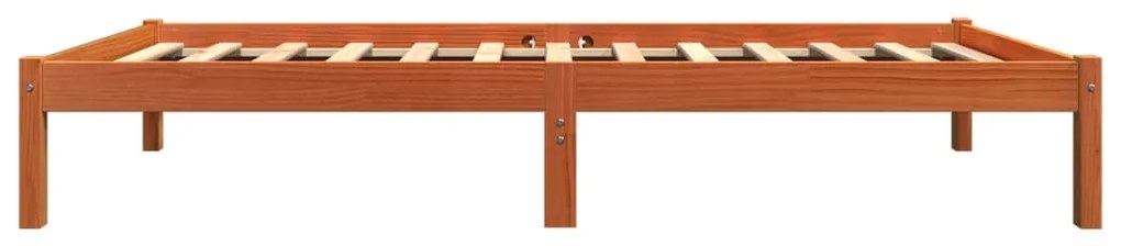 Cama sem colchão 90x200 cm pinho maciço castanho-mel