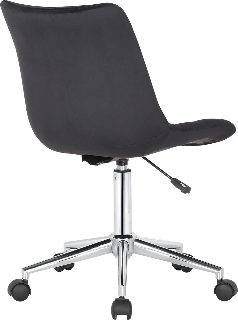 Cadeira de Escritório de Veludo Medford Preta