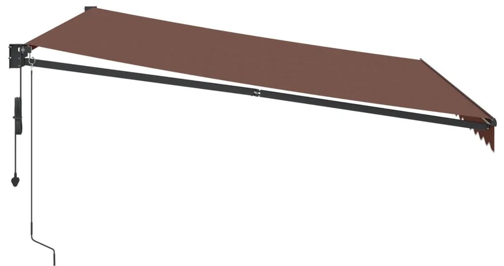 Toldo retrátil automático 400x300 cm castanho