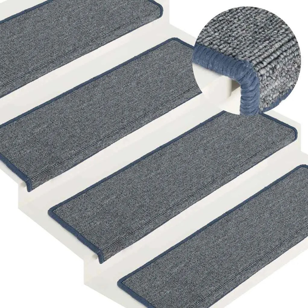 Tapetes de escadas 30 pcs 65x21x4 cm roxo e azul