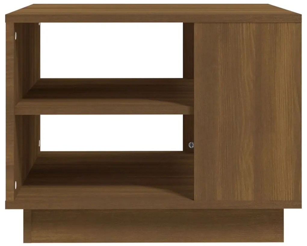Mesa de centro 55x55x43 cm contraplacado cor carvalho castanho