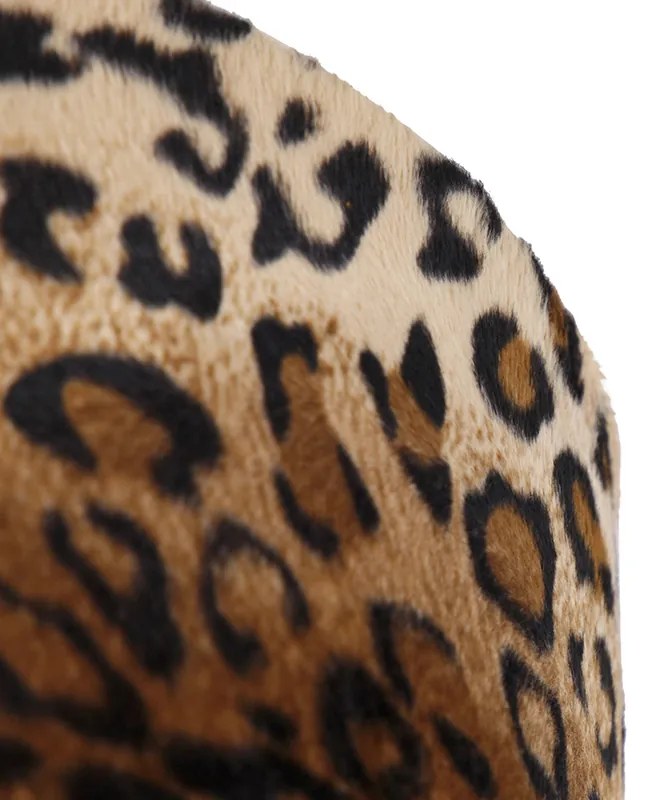 Abajur de veludo com estampa de leopardo 35/35/20 interior dourado Clássico / Antigo