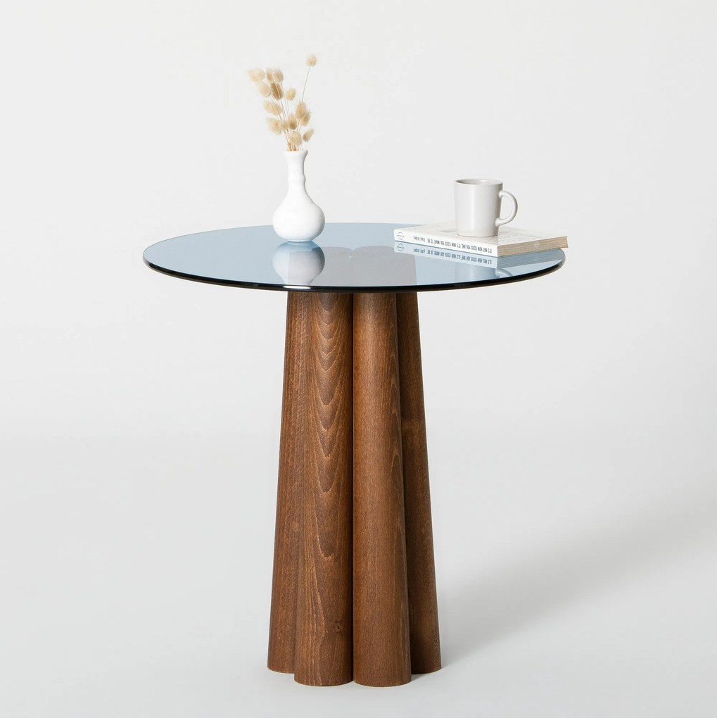 Mesa de Centro Thales – Azul Nogueira – 50x50x50 cm