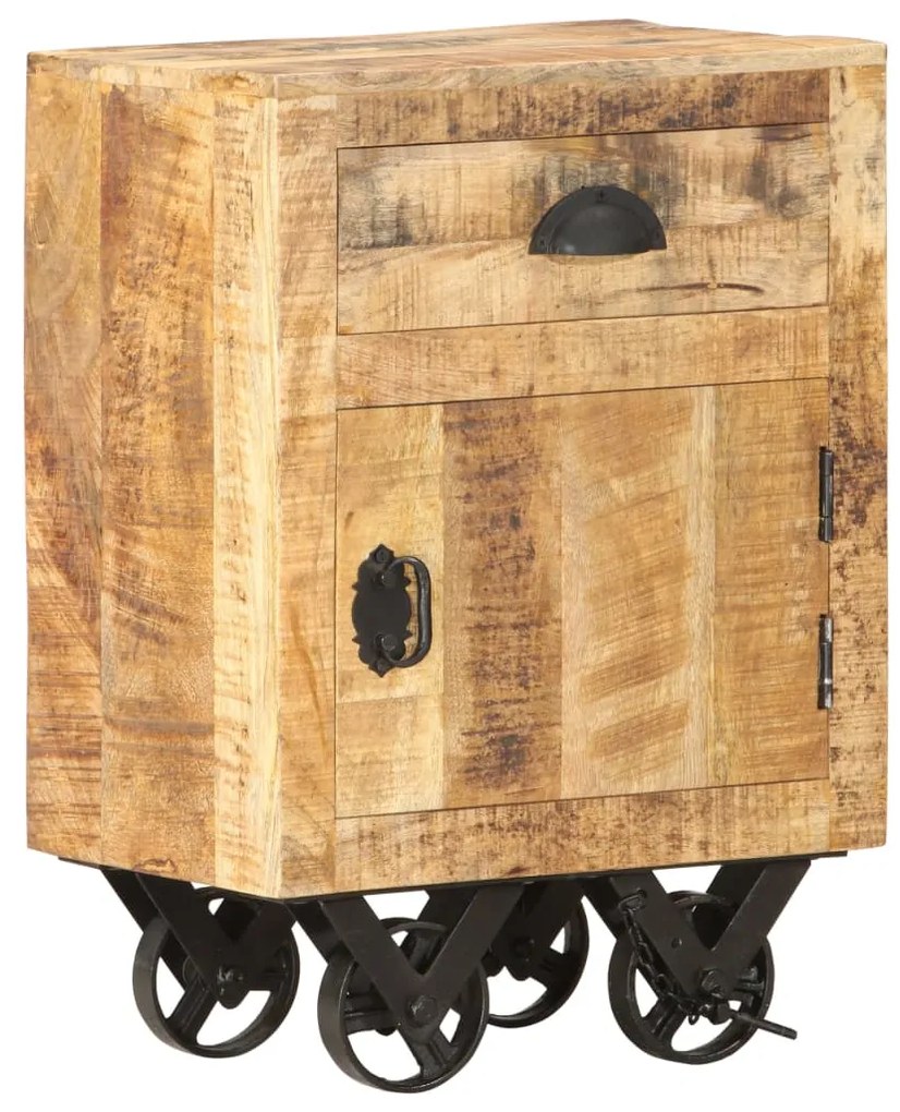 vidaXL Mesa de cabeceira 40x30x57 cm madeira de mangueira maciça