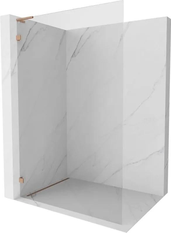 Mexen Lunar L parede de duche Walk-in esquerda 110 x 200 cm, transparente 8 mm, cobre escovado - 830L-110-000-65-00-L