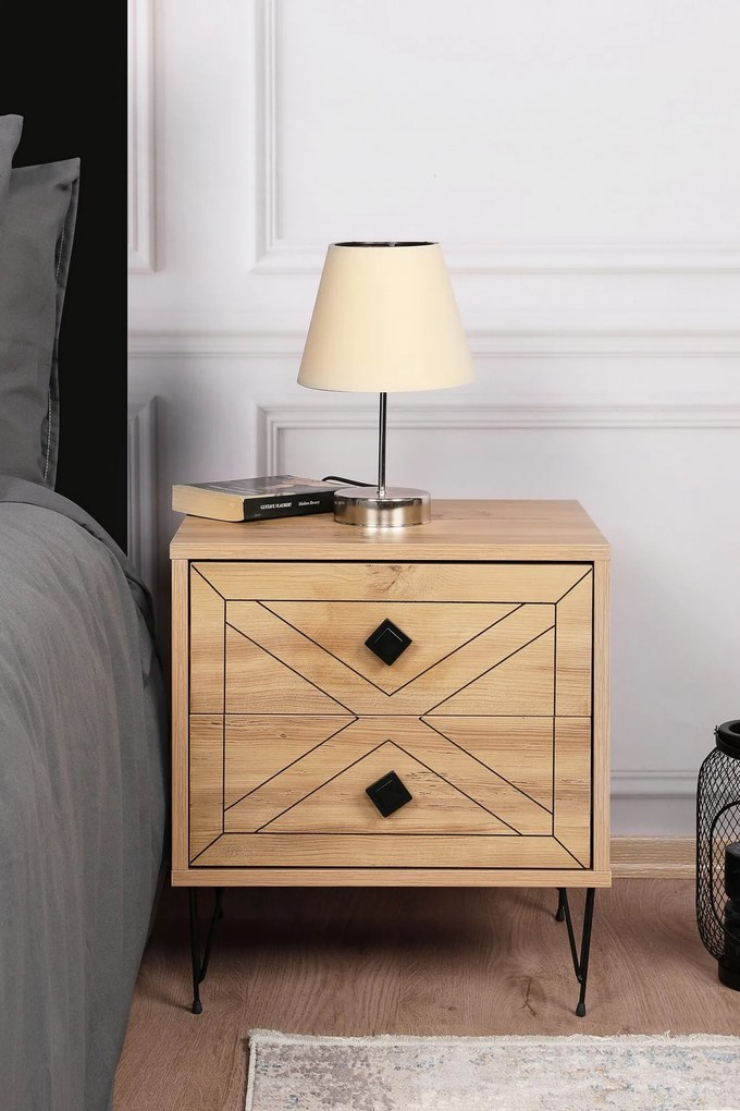 Mesa de Cabeceira Luna – Pinho – 50 x 55 x 40 cm